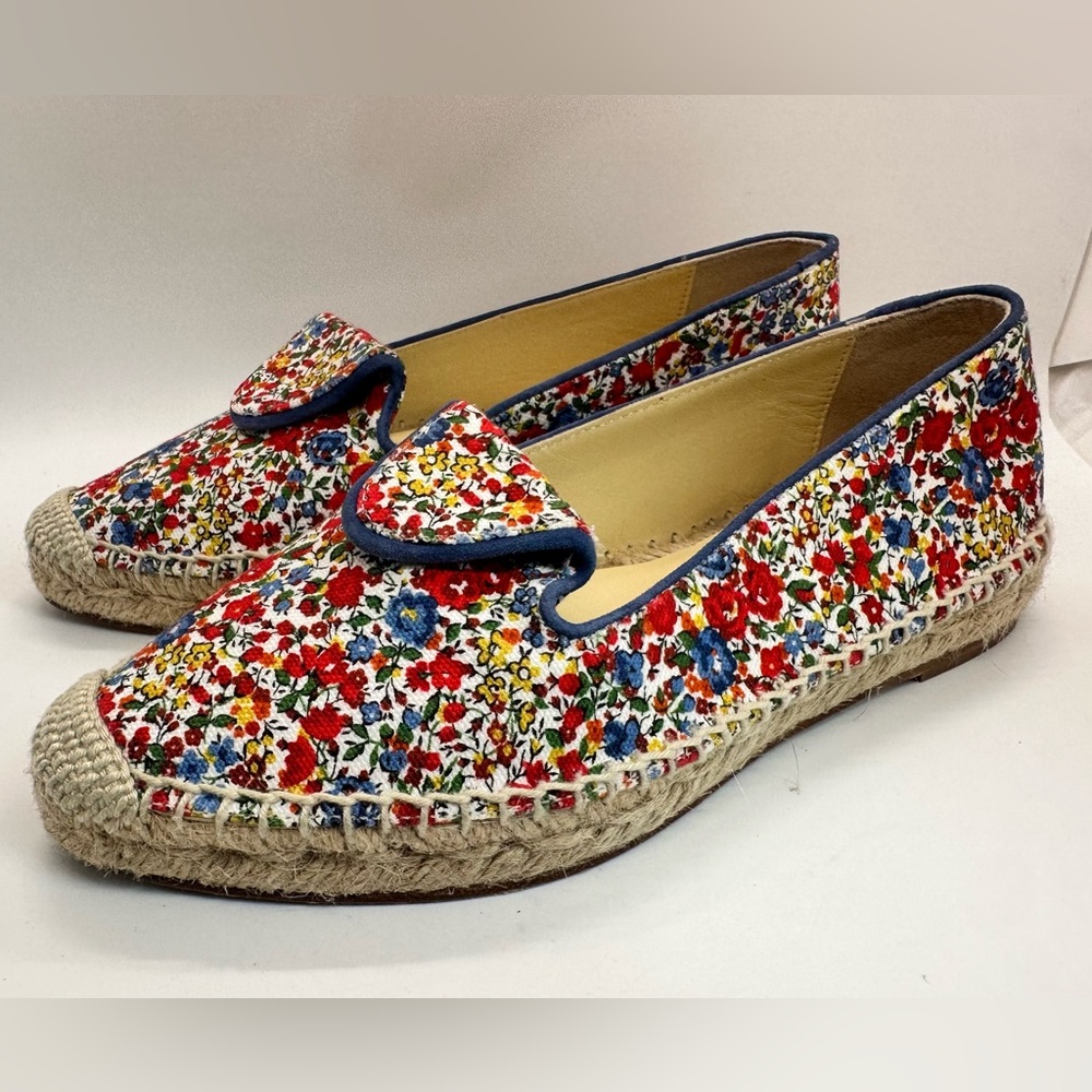 Sarah Flint Elena Floral Print Slip On Espadrille Loafers in EUC! Size 35 US 5‎